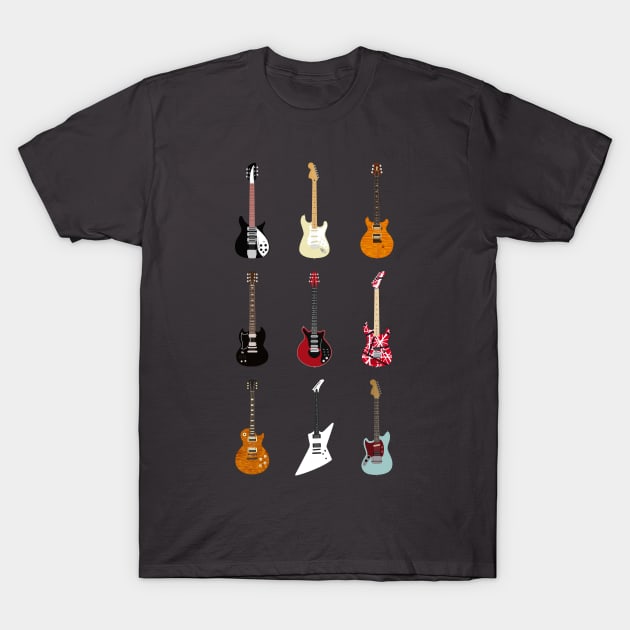 Guitars Of The History Of Rock ✅ T-Shirt by Sachpica